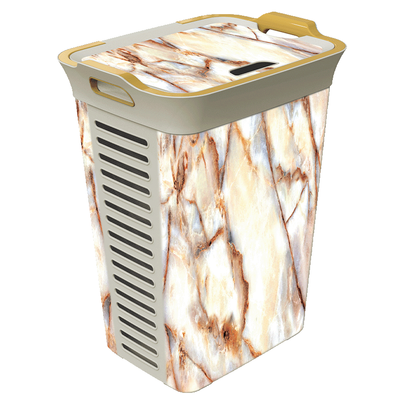 KB0063 60L Tamara Serisi Kapaklı Kirli Sepeti