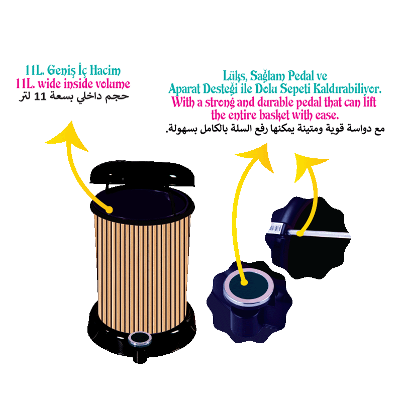 KB0035 Pedallı Çöp KOvası