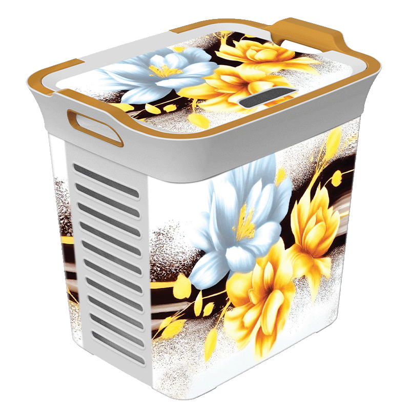 KB0062 40L Tamara Serisi Kapaklı Kirli Sepeti