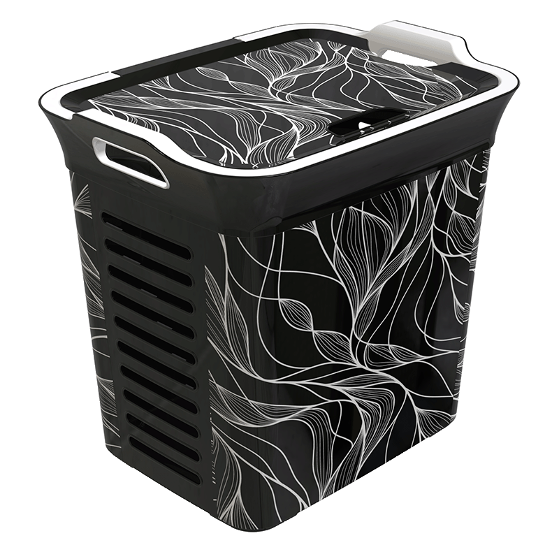 KB0062 40L Tamara Serisi Kapaklı Kirli Sepeti