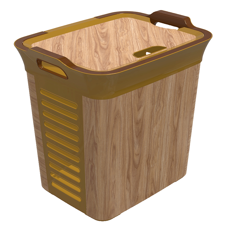 KB0062 40L Tamara Serisi Kapaklı Kirli Sepeti