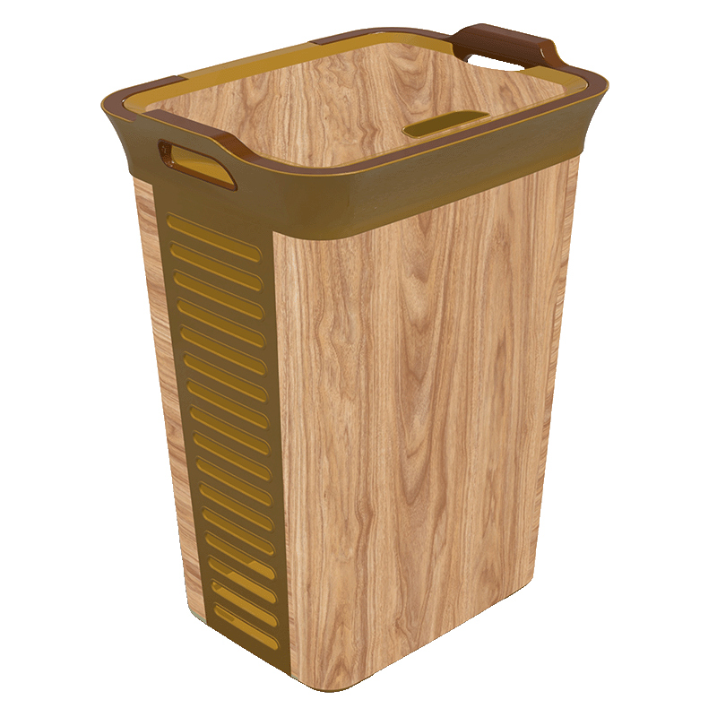 KB0063 60L Tamara Serisi Kapaklı Kirli Sepeti