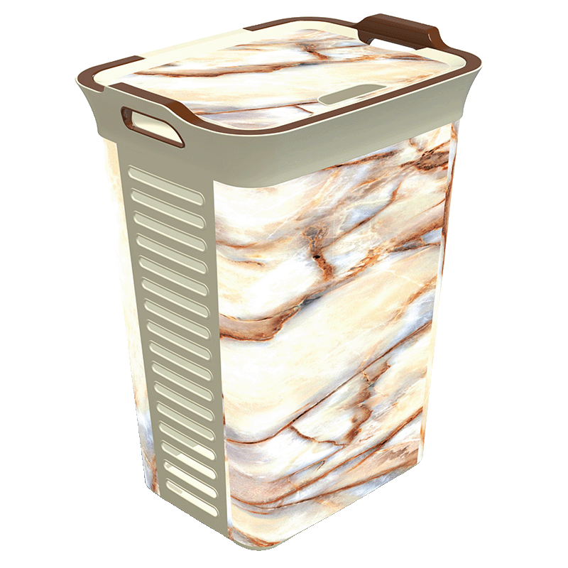 KB0063 60L Tamara Serisi Kapaklı Kirli Sepeti