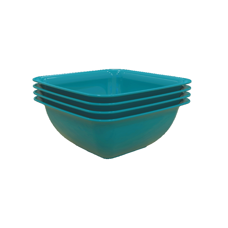 KM0157 Kamelya Serisi Kare Kaseler 4'Lü Set