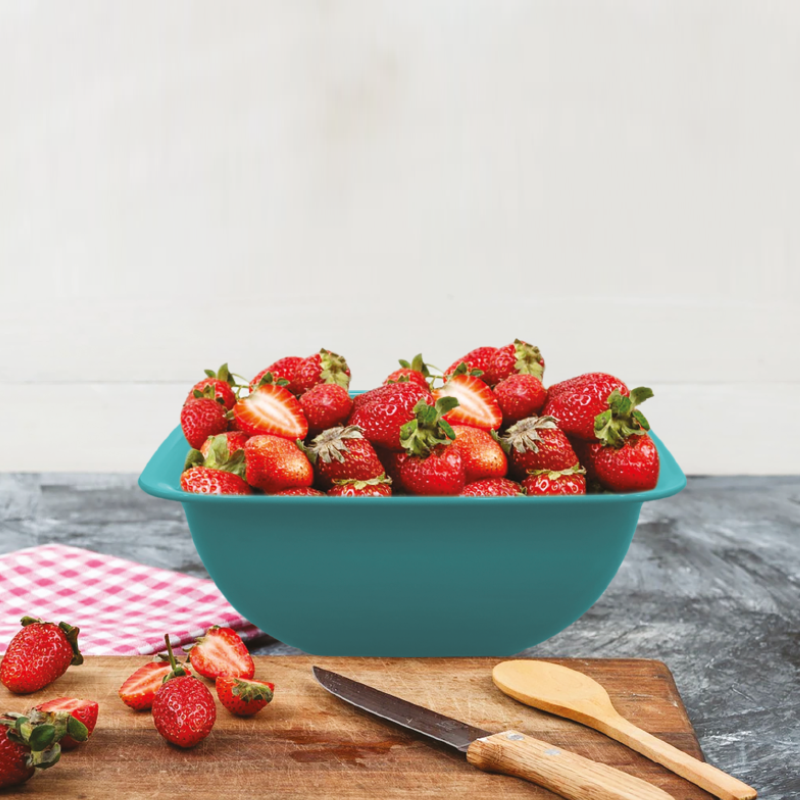 KM0158 Kamelya Serisi Kare Kaseler 3'Lü Set