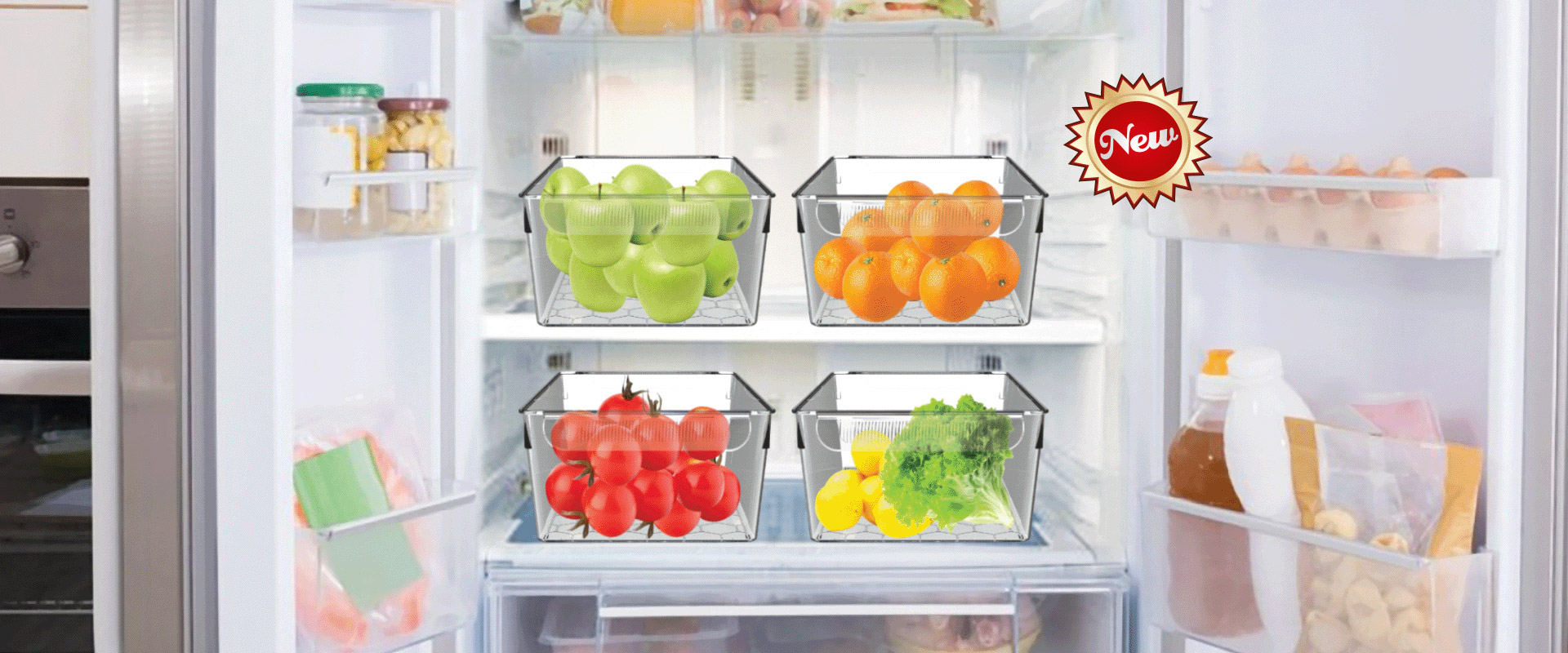 Şeffaf Buzdolabı Organizerleri